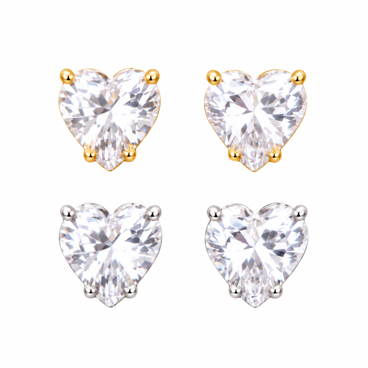 Aretes heart cz