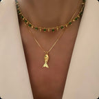 Choker Emerald o cadena Fish mini