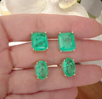 Aretes afrodita Emerald oval o square