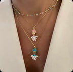 Choker pastel y cadena Fish Pink o Blue