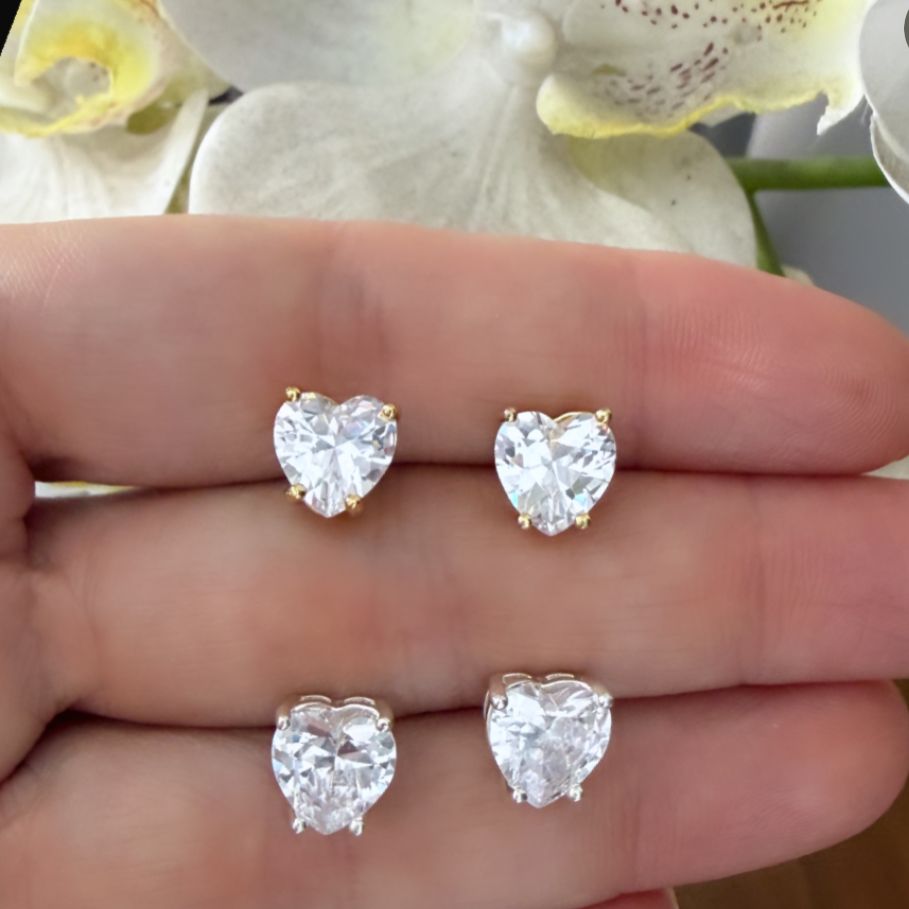 Aretes heart cz