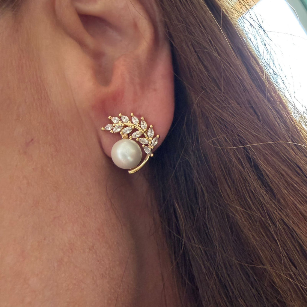 Aretes hojas Pearl