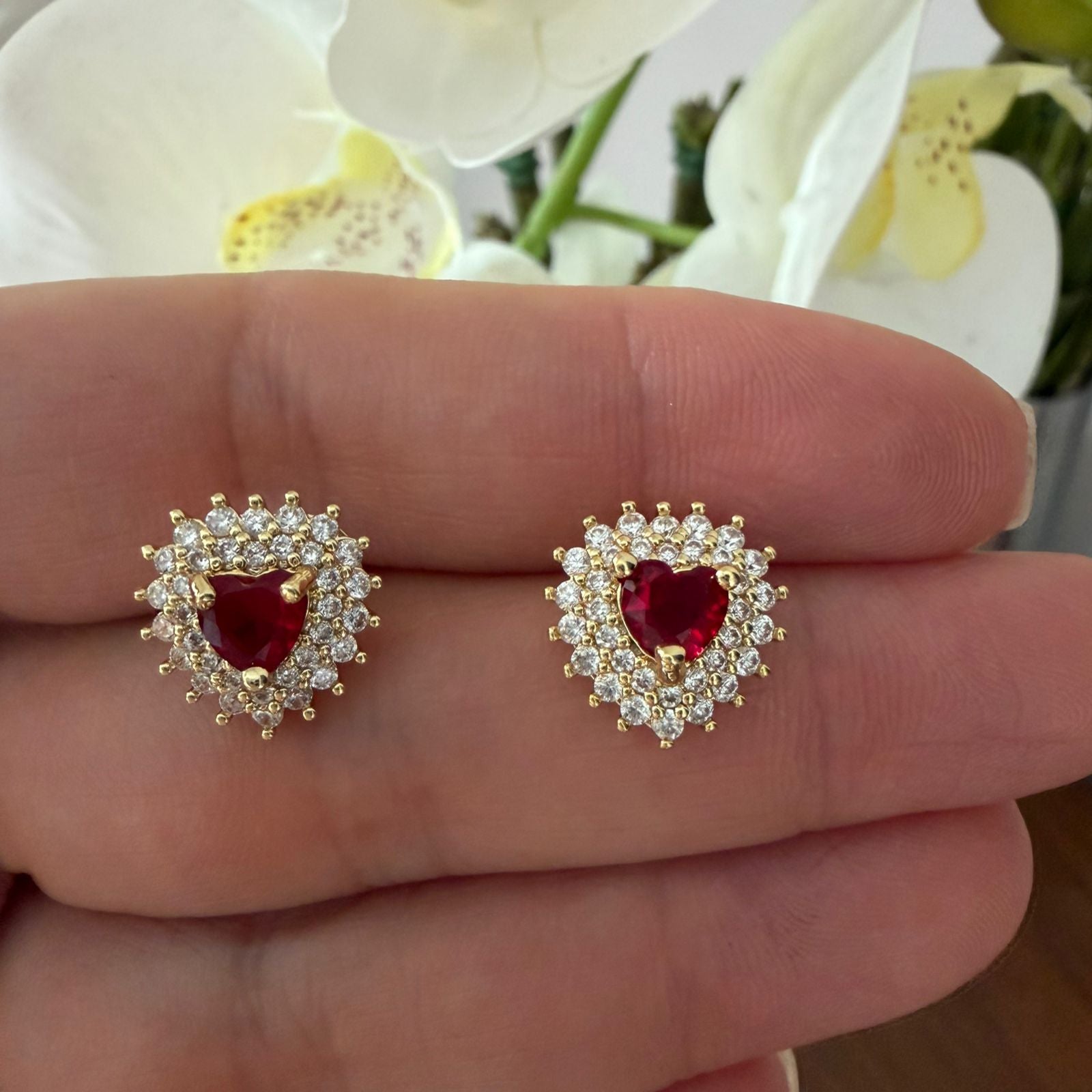 Aretes heart cz