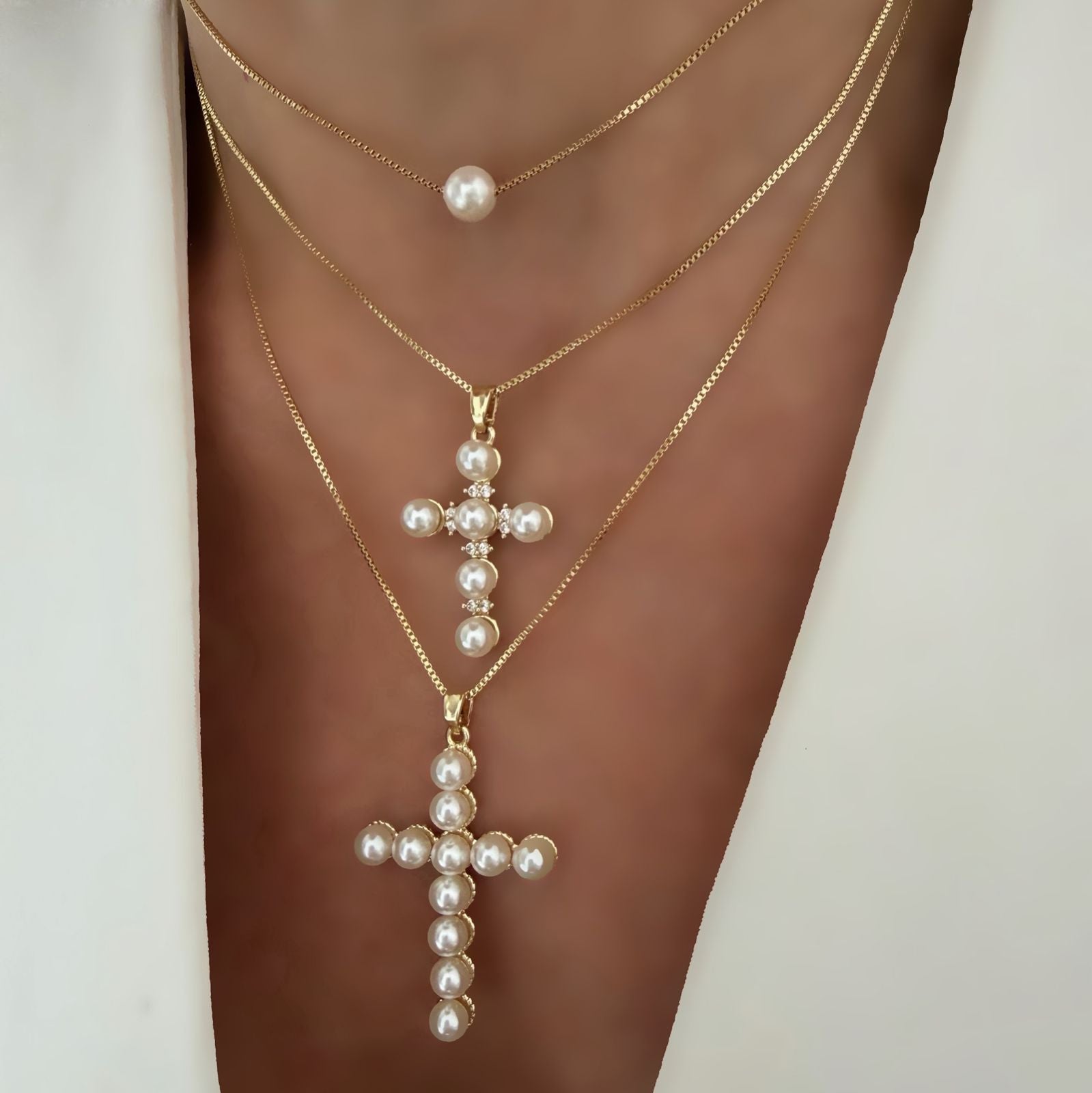 Cadenas cross Pearl