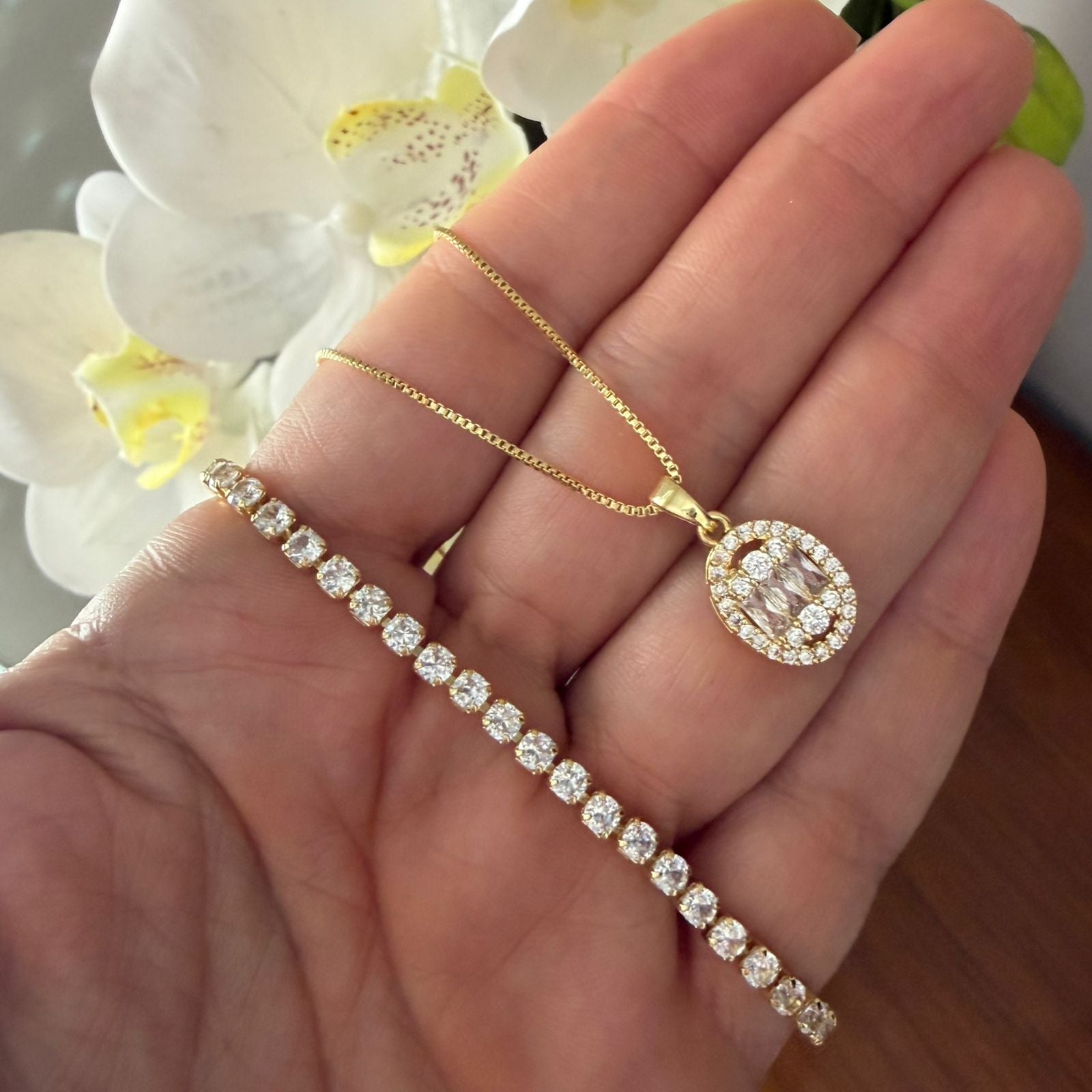 Choker cz & cadena cz