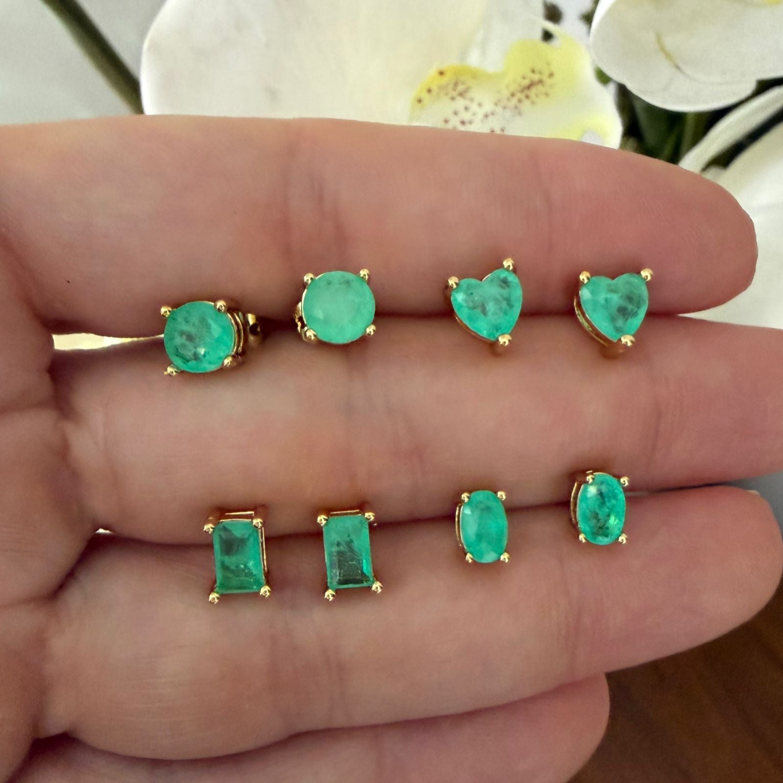 Aretes Shapes Emerald lab mini 0.6 mm