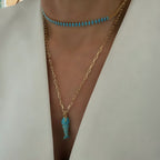 Choker y pez turquesa