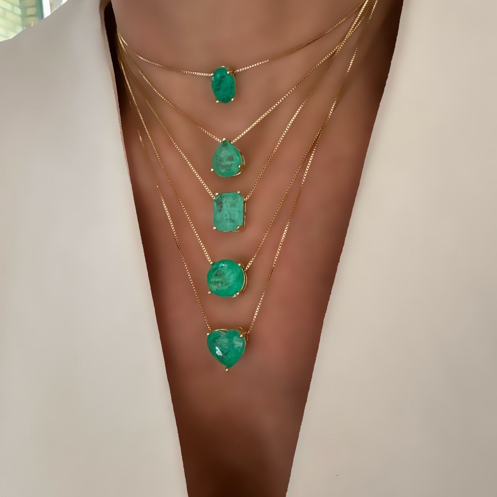 Cadenas Shapes Emerald lab 1.2 cm