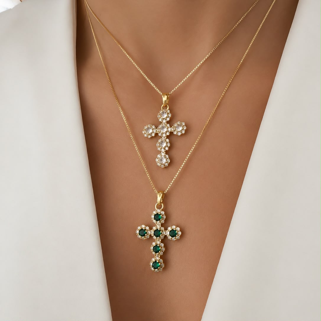 Cadena Cross blanco o verde
