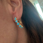 Aretes Lena turquesa
