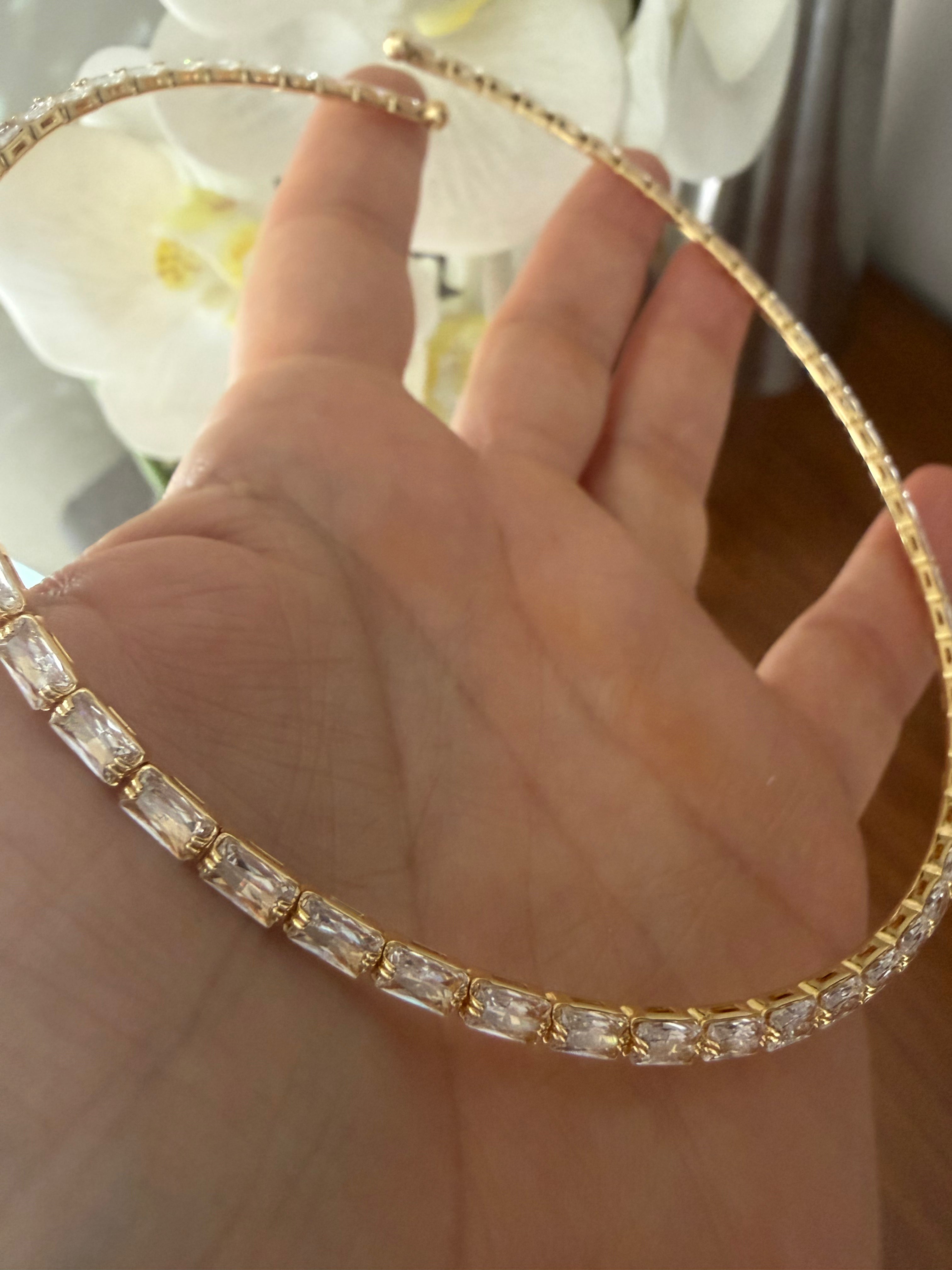 Choker cz baguette