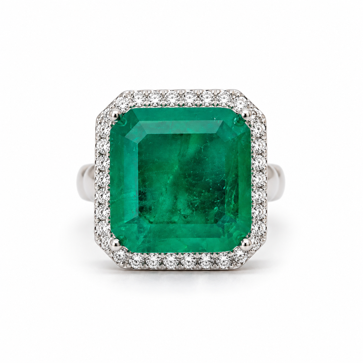 Anillo Emerald lab cz graduable