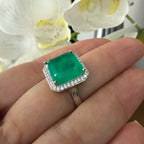 Anillo Emerald lab cz graduable
