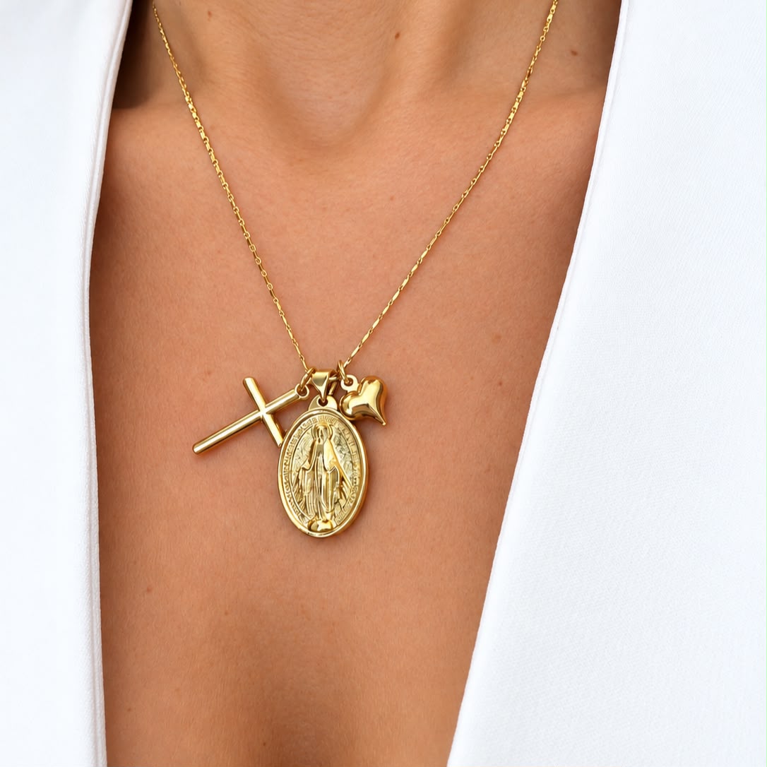 Cadena Virgen Milagrosa Charms