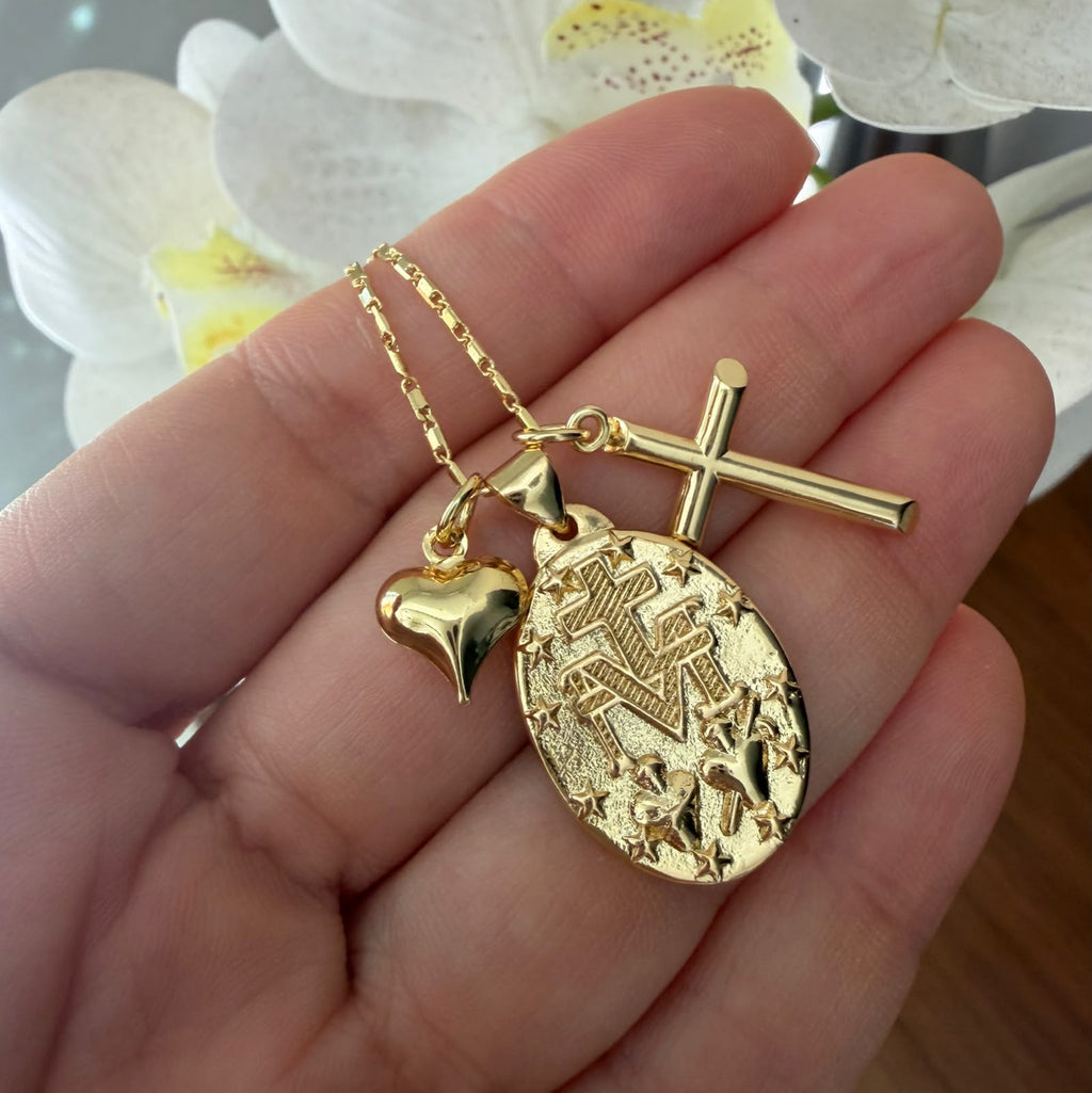 Cadena Virgen Milagrosa Charms