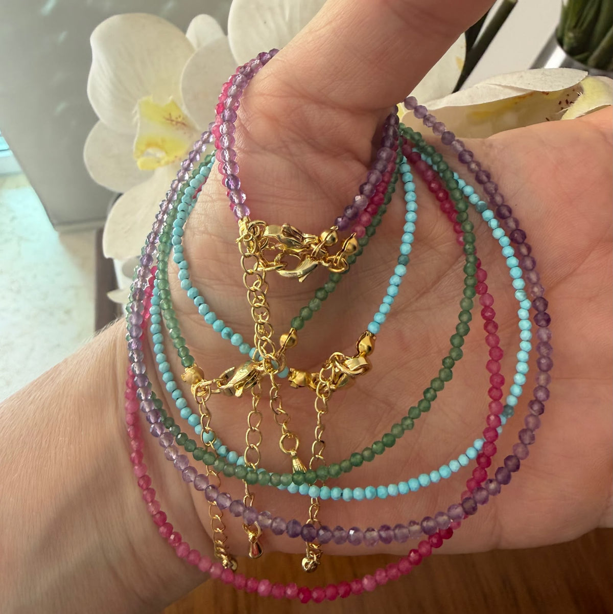 Chokers piedras naturales 0.2 mm