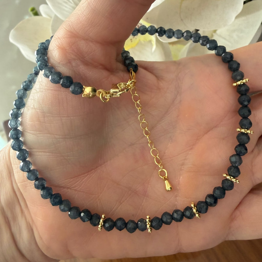 Choker Zafiro faceteado