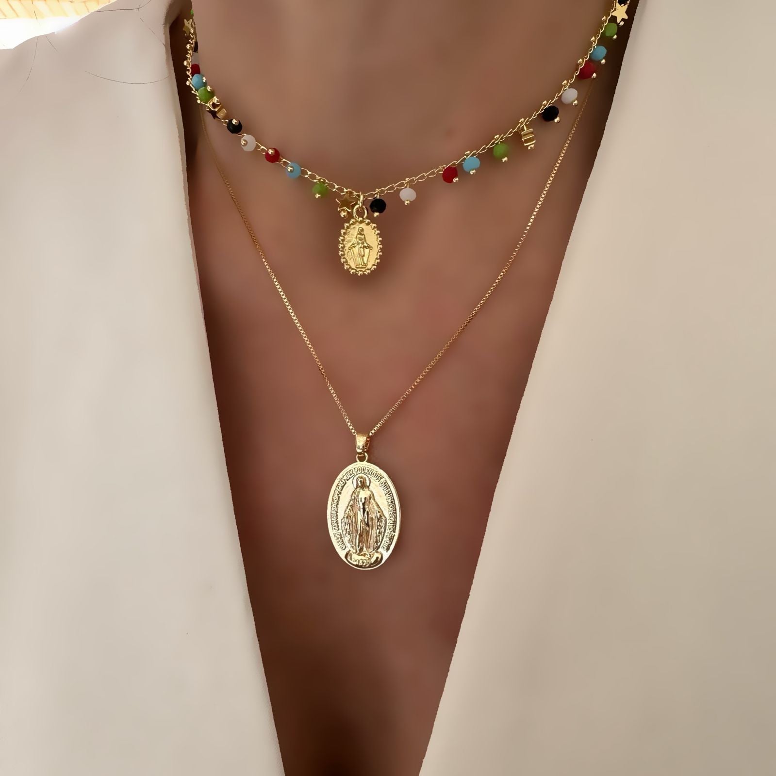Choker o cadena Virgen Milagrosa