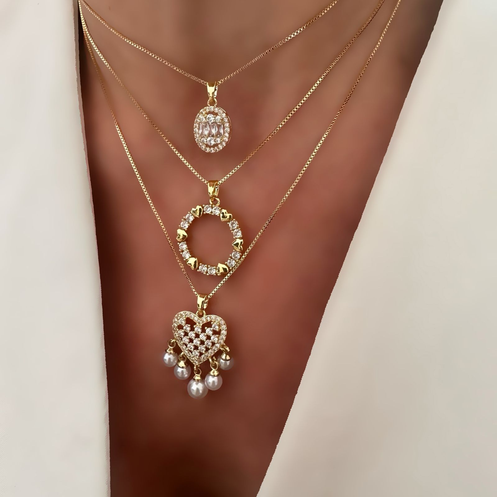 Cadenas oval o circle o heart