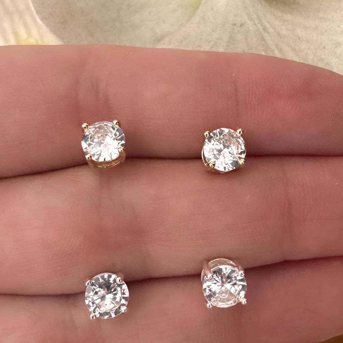 Aretes cz gold o silver