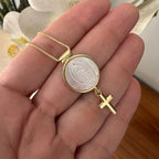 Cadena Virgen Milagrosa cross o San Miguel Arcángel o San Benito