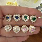 Aretes heart cz