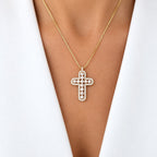 cadena cross cz Pearl mini