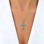 CADENA CROSS TURQUESA