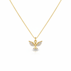 Cadena con dije de ángel y sombra suave