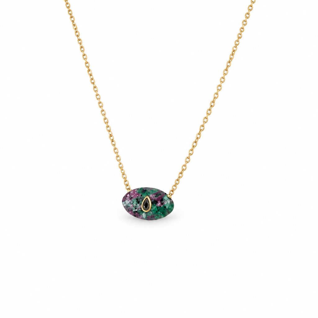 Cadena Zoisita Evil Eye