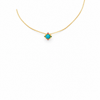 cadena cz turquesa