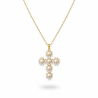 cadena cross  Pearl cz