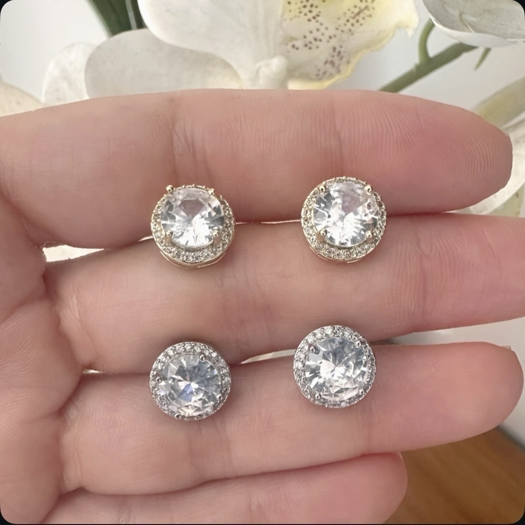 Aretes cz Gold o Silver