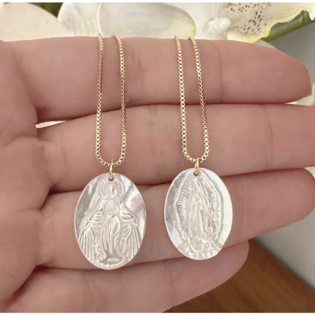 Choker o cadena Virgen Milagrosa o Virgen de Guadalupe