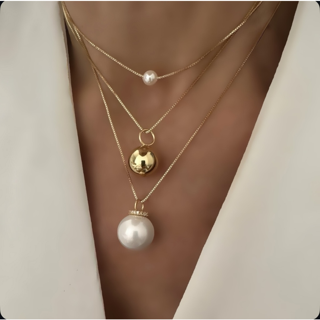 Cadenas Pearl & Gold