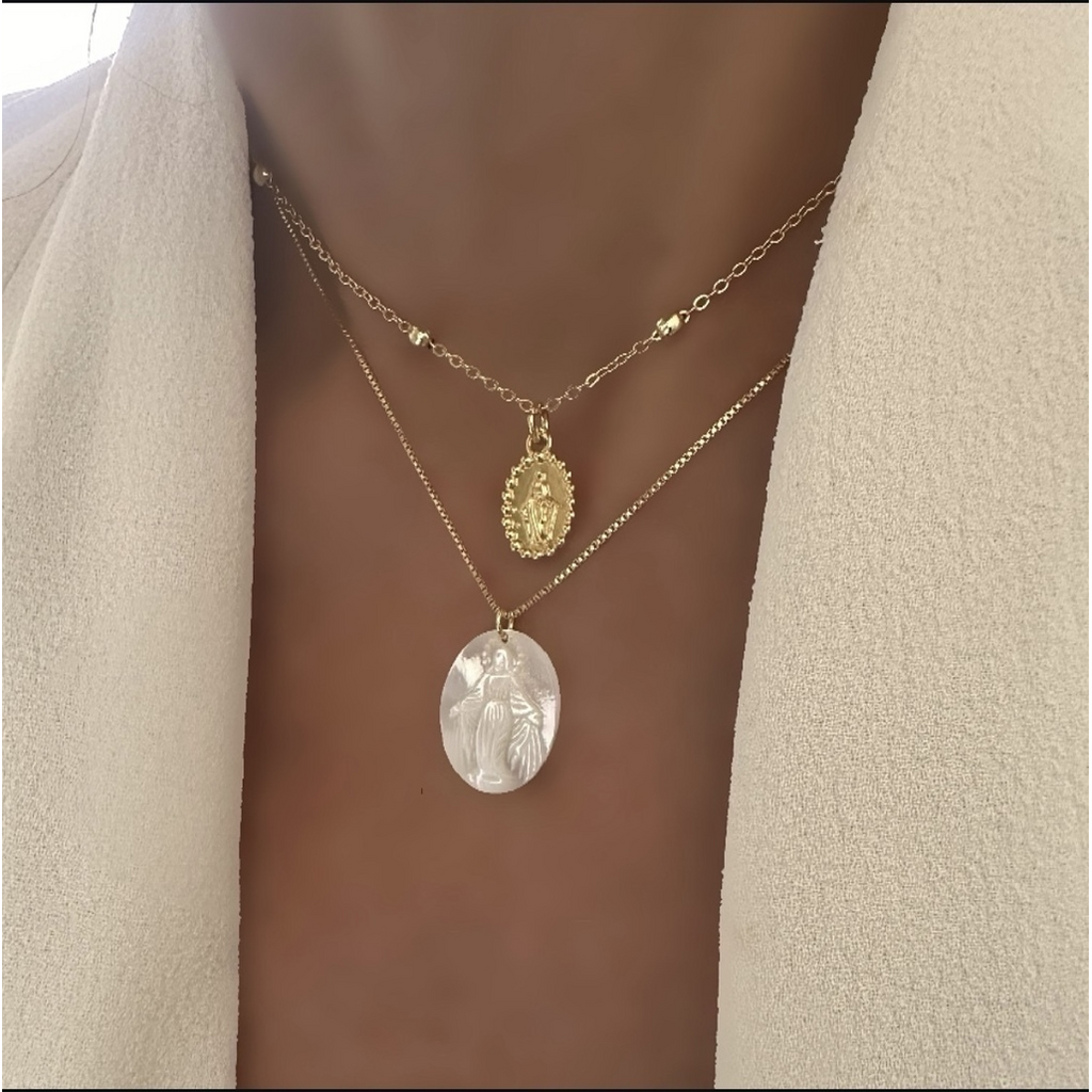 Choker o cadena Virgen Milagrosa o Virgen de Guadalupe