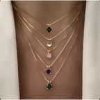 CADENA CZ WHITE O LILA O EMERALD O PINK O BLACK