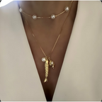 Choker Pearl o cadena Fish & Charms
