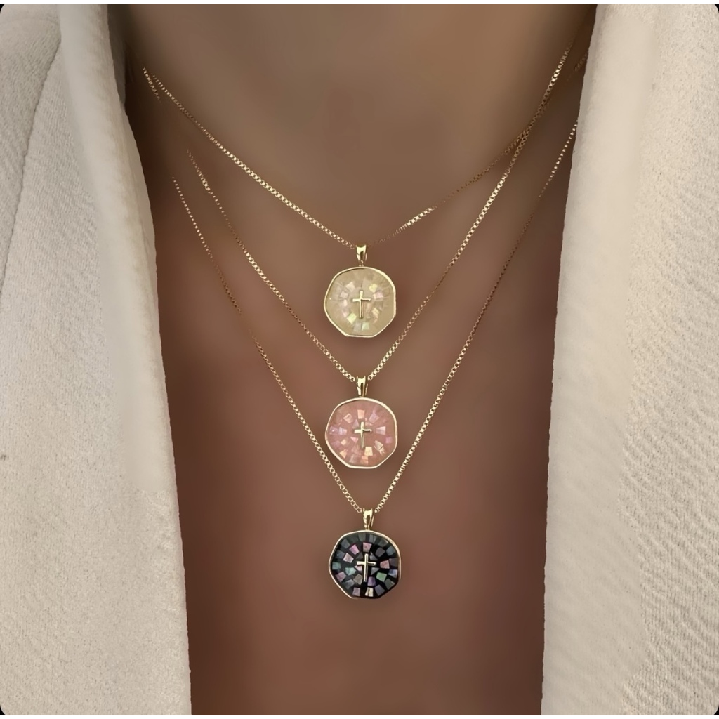 Cadena cross beige o black o pink
