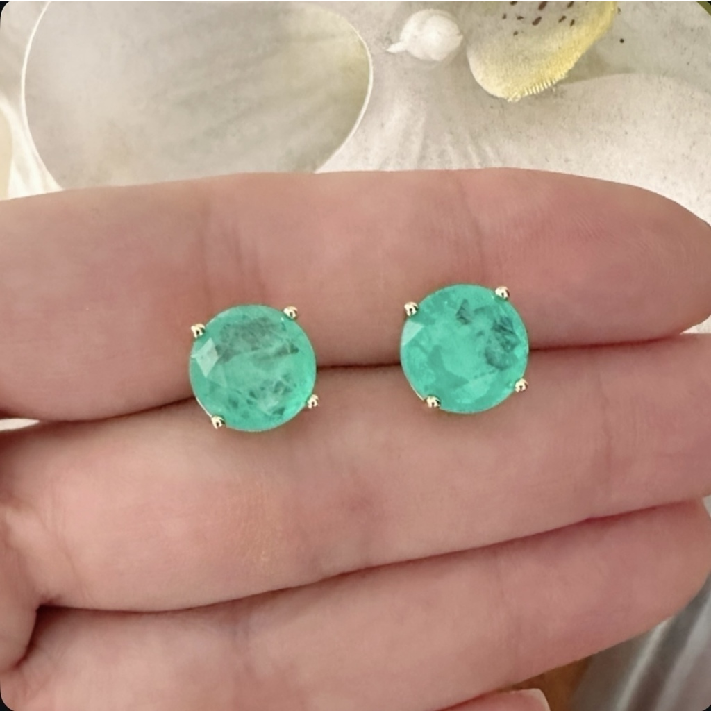 Aretes circle Emerald