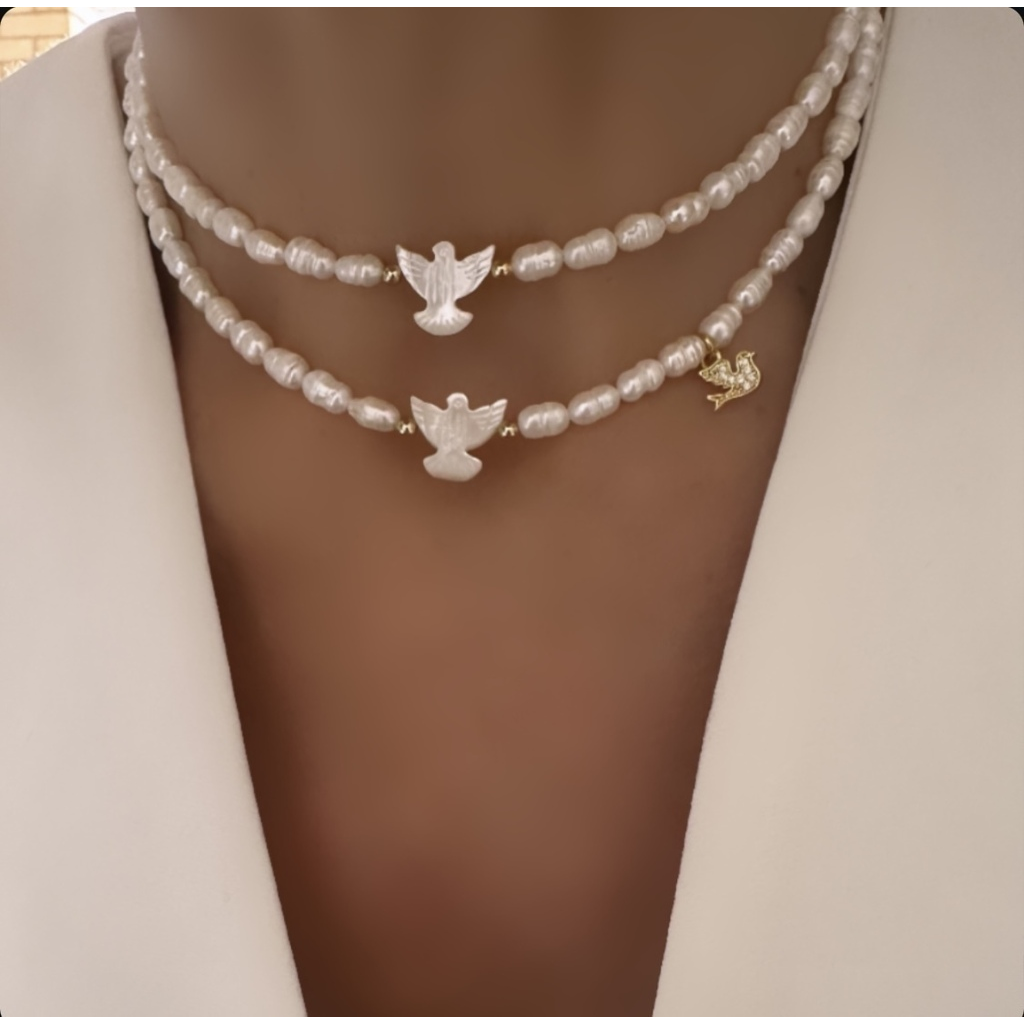 Choker Espiritu Santo con dije mini o sin dije min