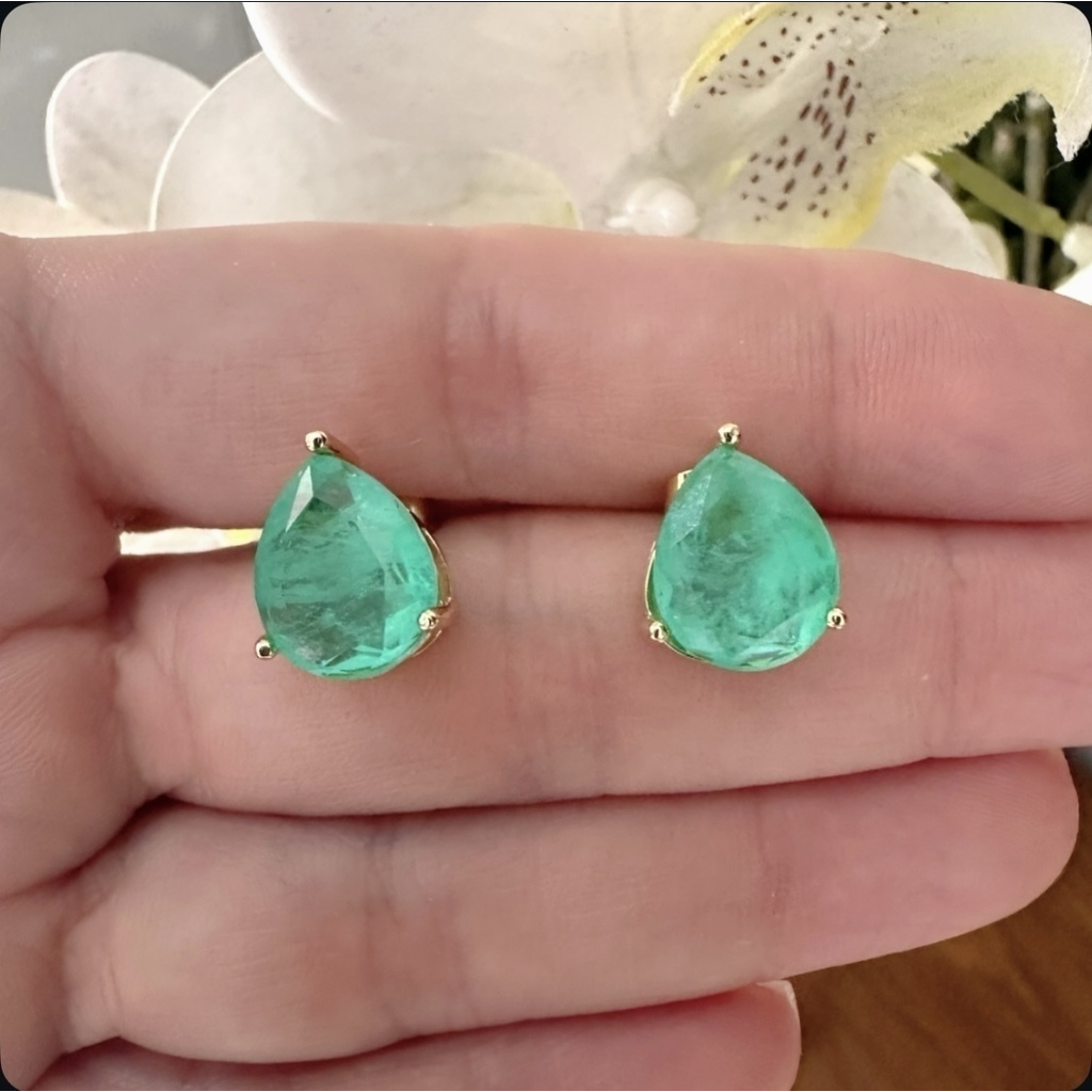 Aretes gota Emerald