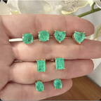 Aretes Shapes Emerald lab mini